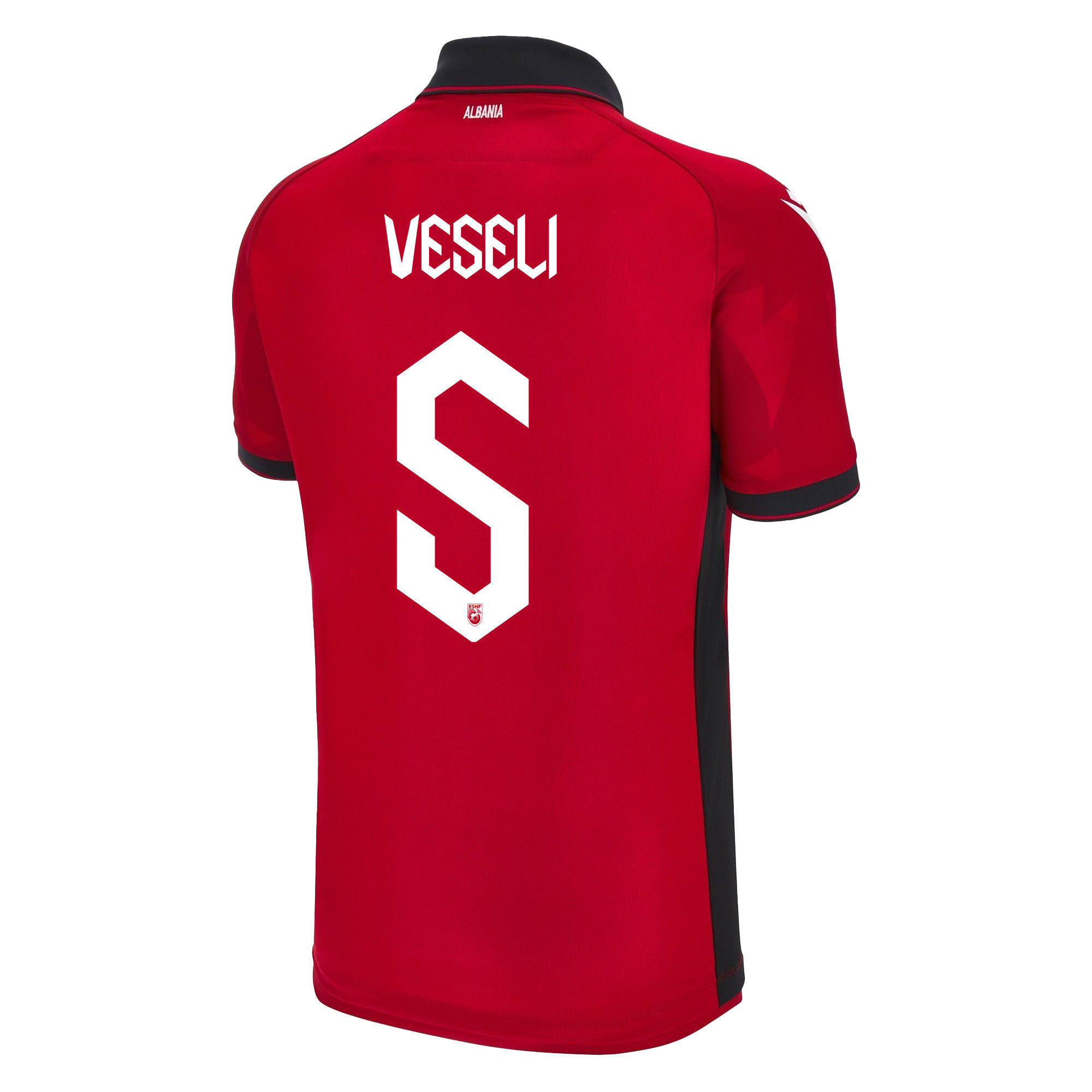 Frédéric Veseli 5 Albania National Team 2024/25 Home Men Jersey - Red