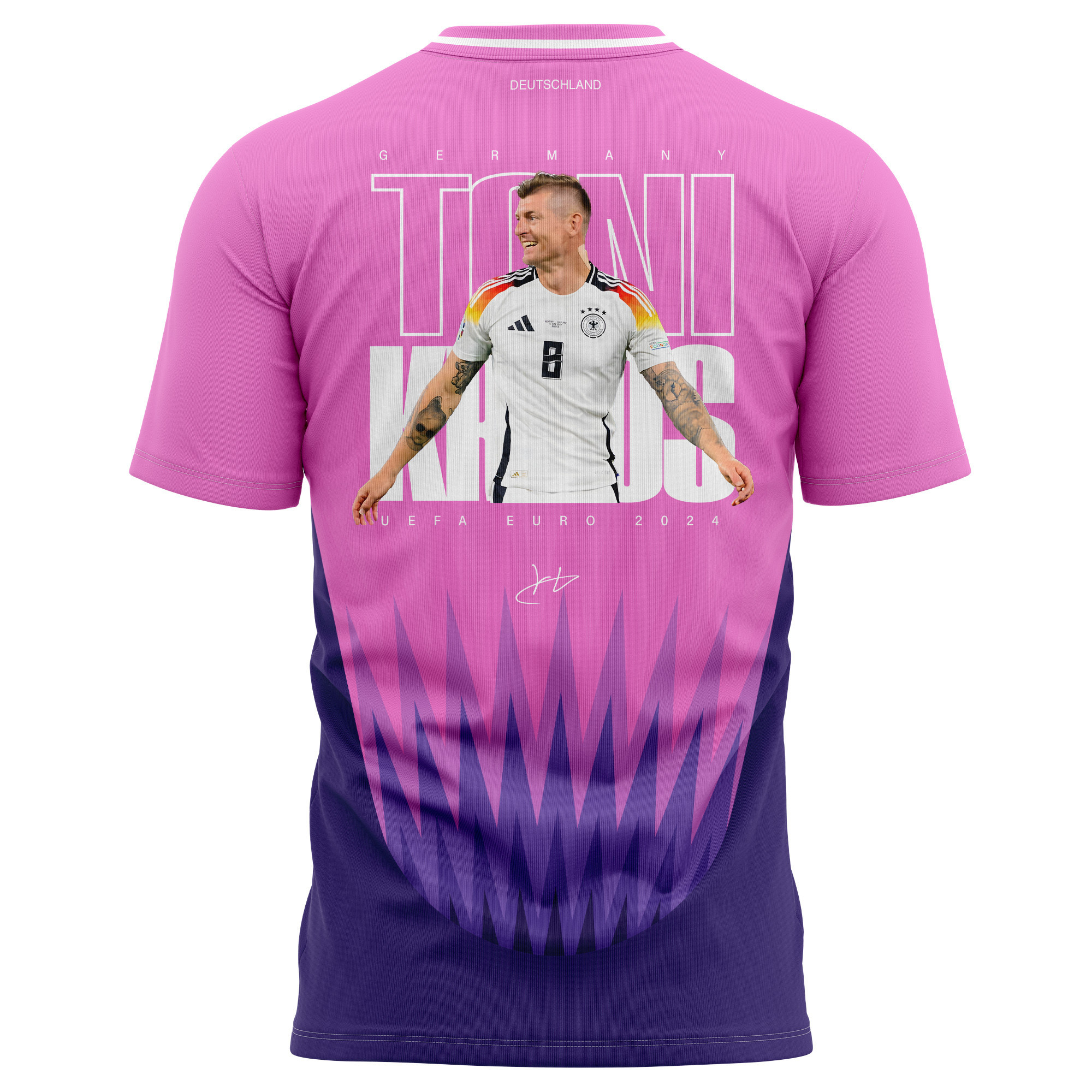 Toni Kroos 8 Signed Legacy Germany National Team 2024 Away Kits AOP T-shirt - Purple