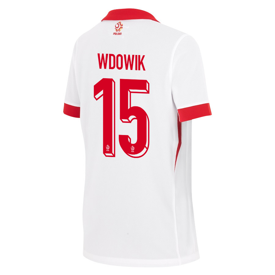 Bartłomiej Wdowik 15 Poland National Team 2024/25 Home YOUTH Jersey - White
