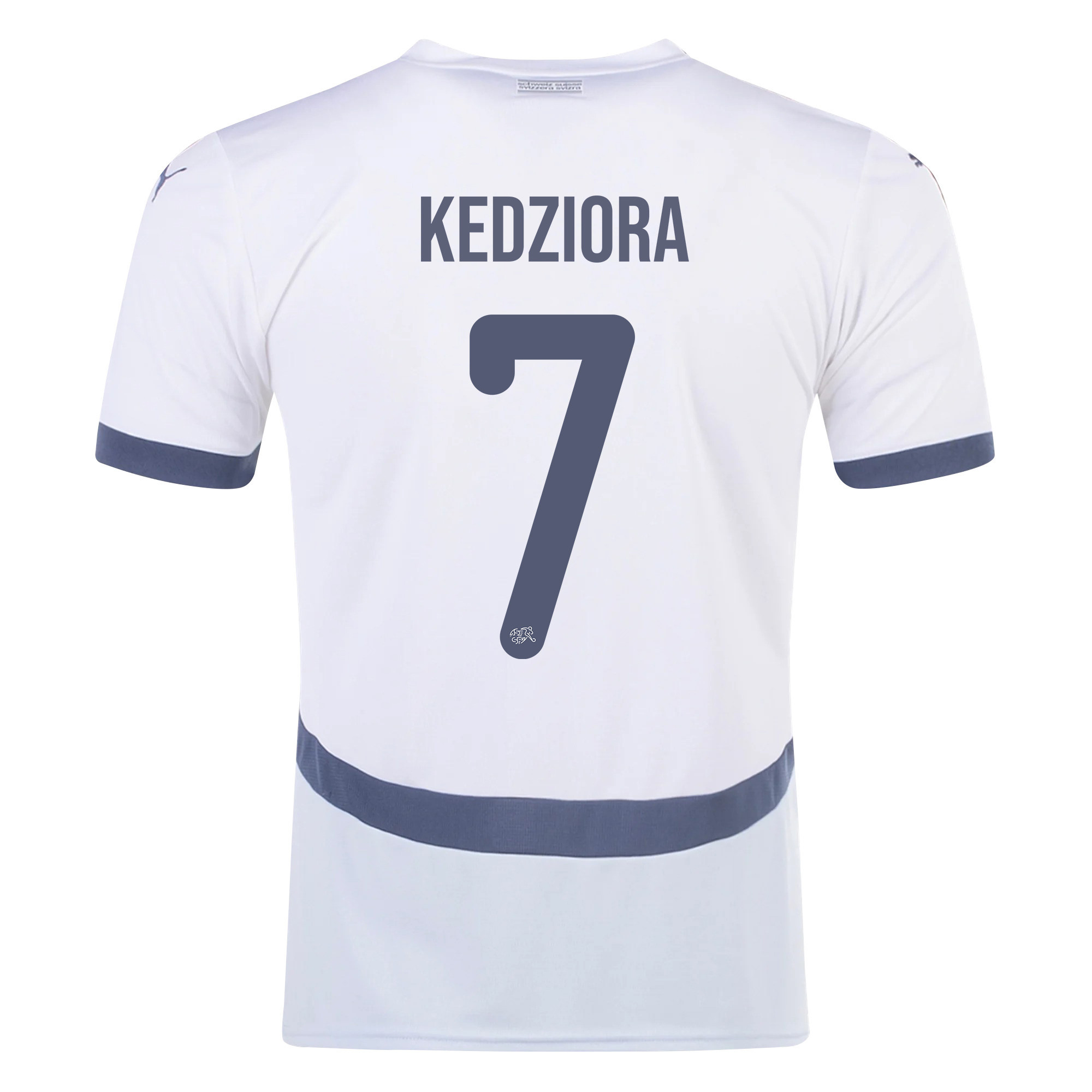 Michael Lang 7 Switzerland National Team 2024/25 Away Men Jersey - White