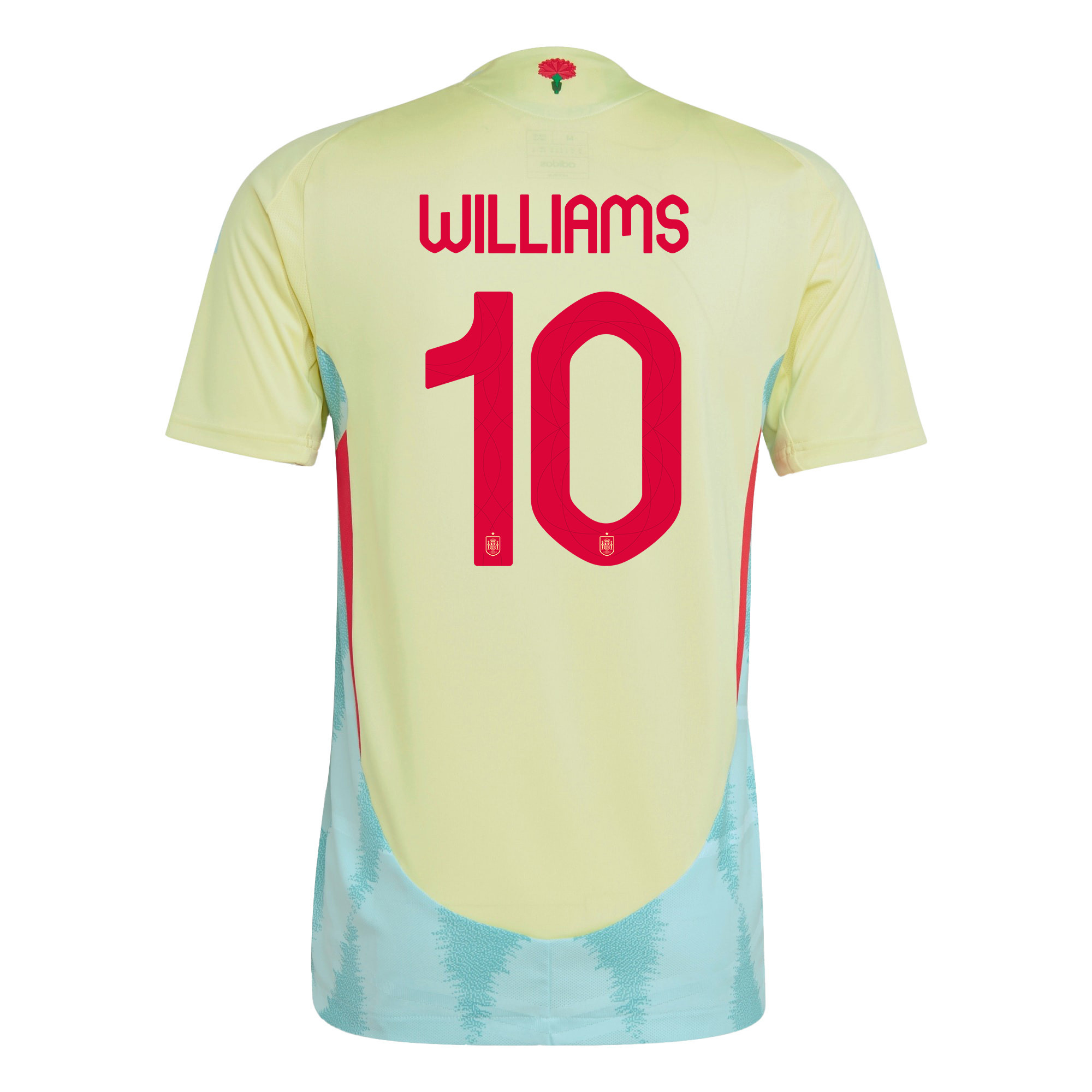 Nico Williams 10 Spain National Team 2024 Away Men Jersey - Yellow