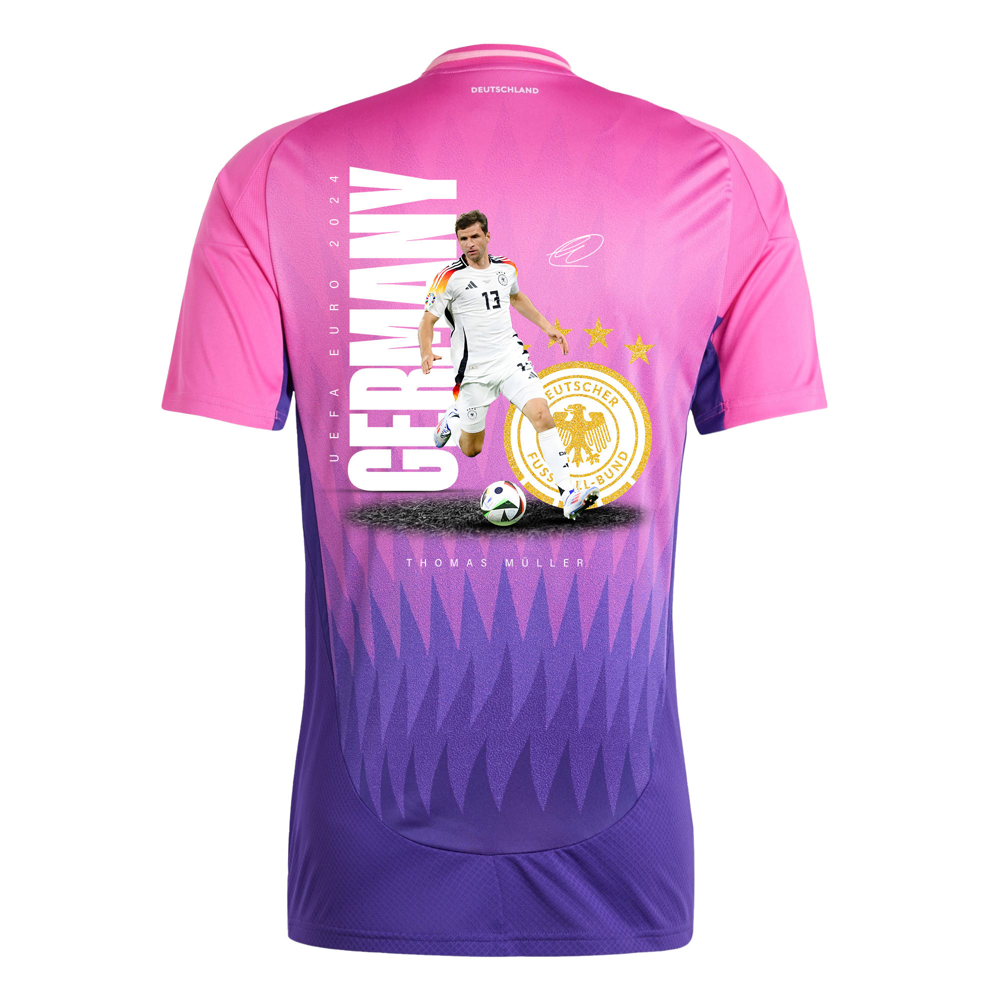 Thomas Müller 13 Signed Game-changer Germany National Team 2024 Away Men Jersey - Purple