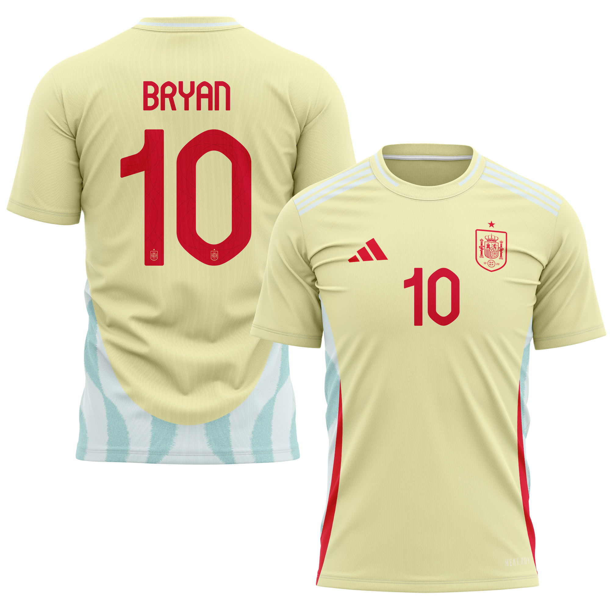 Bryan Zaragoza 10 Spain National Team 2024 Away Kits AOP T-shirt - Yellow