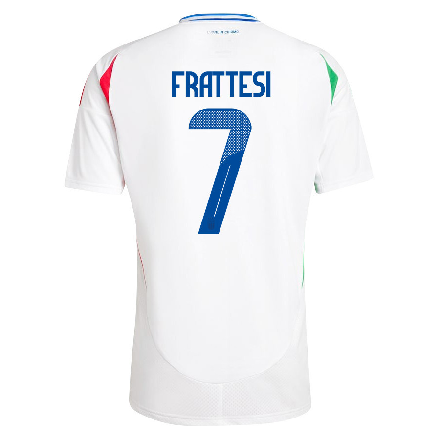 Davide Frattesi 7 Italy National Team 2024/25 Away Men Jersey - White