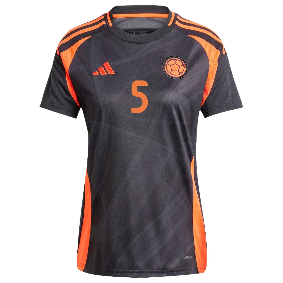 Sebastián Gómez 5 Colombia National Team 2024/25 Away Women Jersey - Black