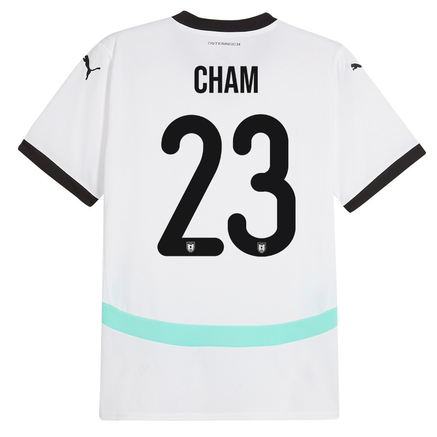 Muhammed Cham 23 Austria National Team 2024/25 Away Men Jersey - White