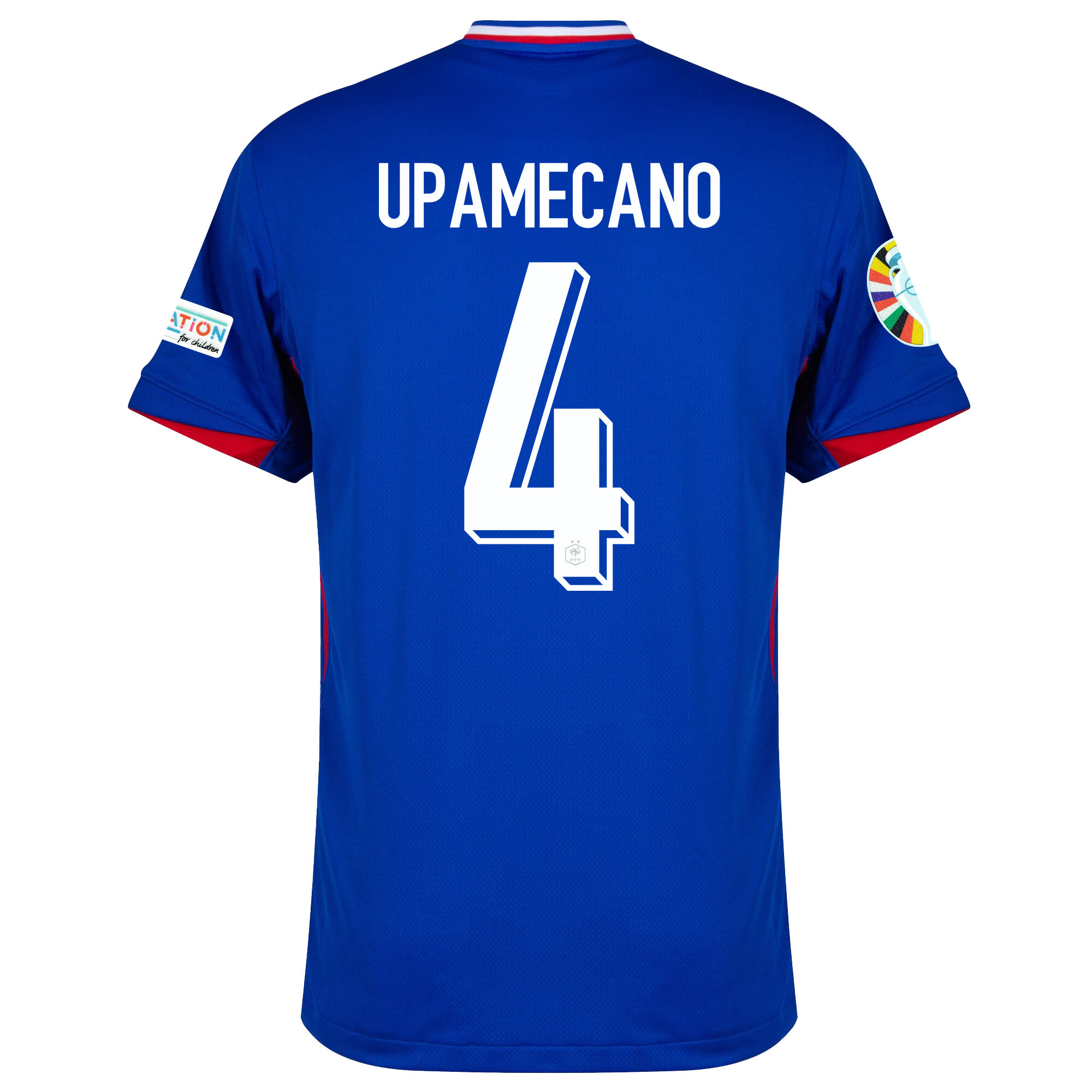 Dayot Upamecano 4 France National Team 2024/25 Home Jersey - Euro UEFA Patch - Men, Blue
