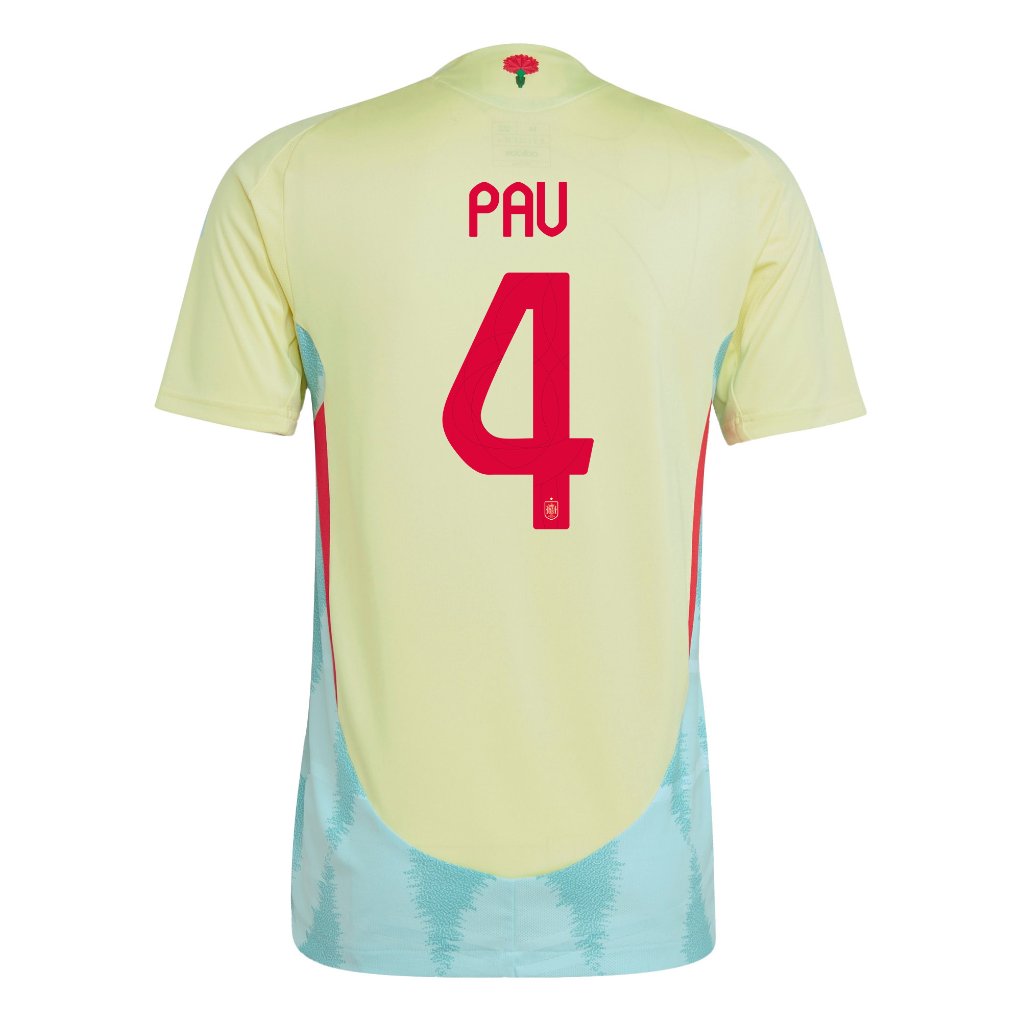 Pau Torres 4 Spain National Team 2024 Away Men Jersey - Yellow