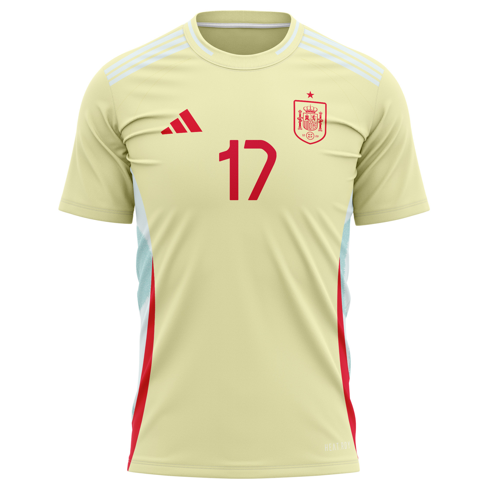 Lamine Yamal 17 Spain National Team 2024 Away Kits AOP T-shirt - Yellow