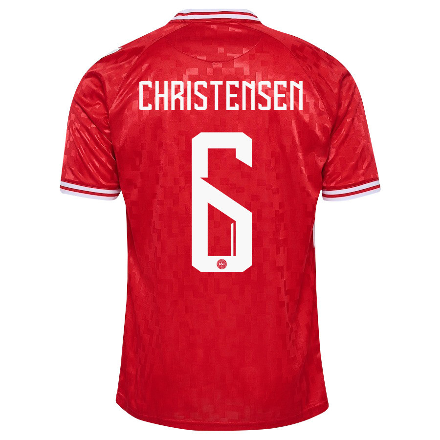 Andreas Christensen 6 Denmark National Team 2024/25 Home Men Jersey - Red