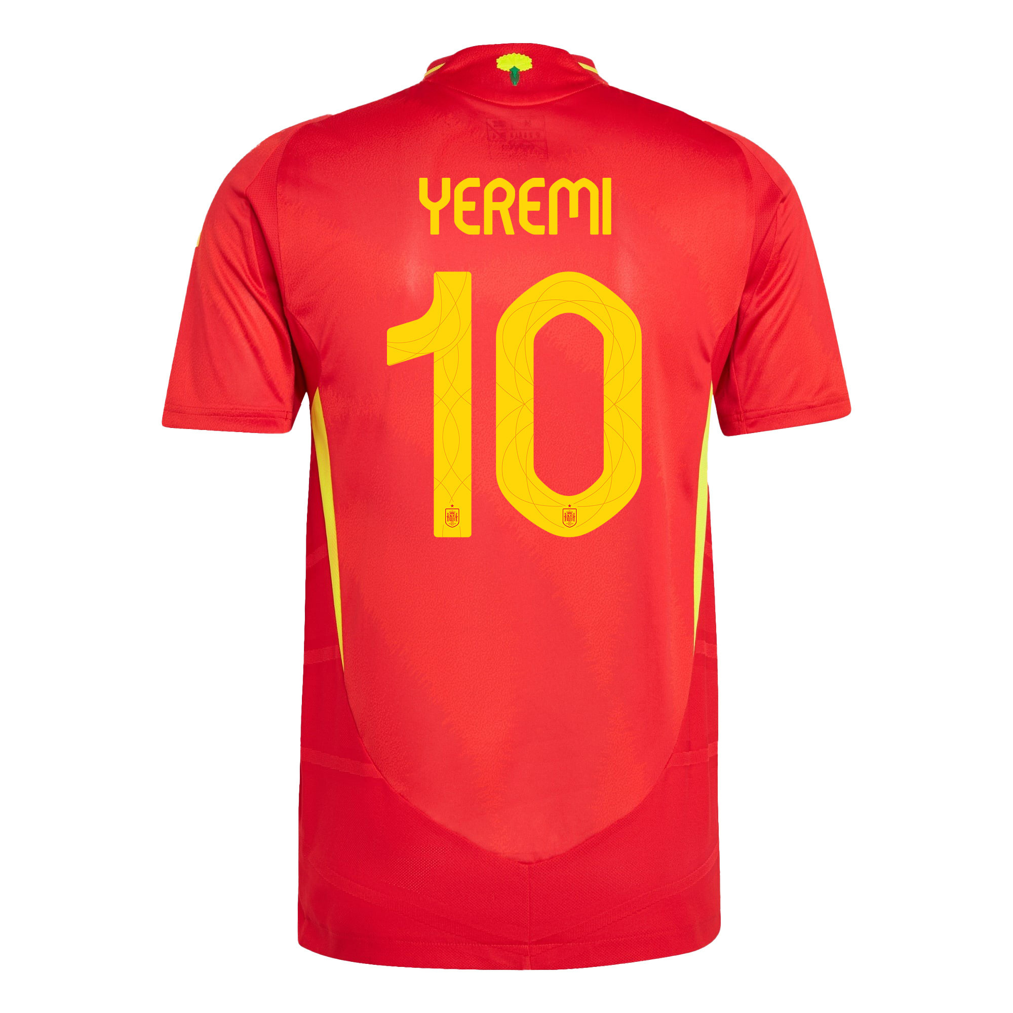 Yeremy Pino 10 Spain National Team 2024 Home Men Jersey - Red