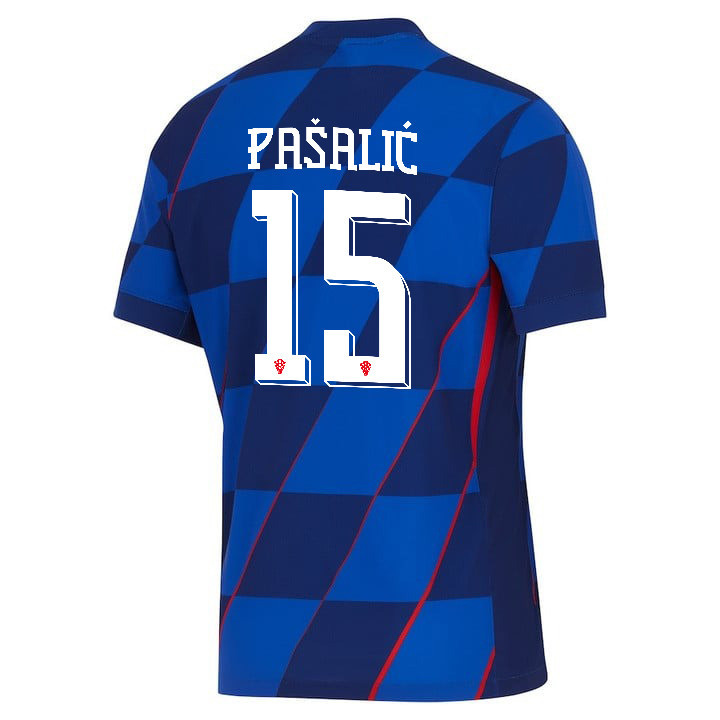 Mario Pašalić 15 Croatia National Team 2024 Away Men Jersey - Blue