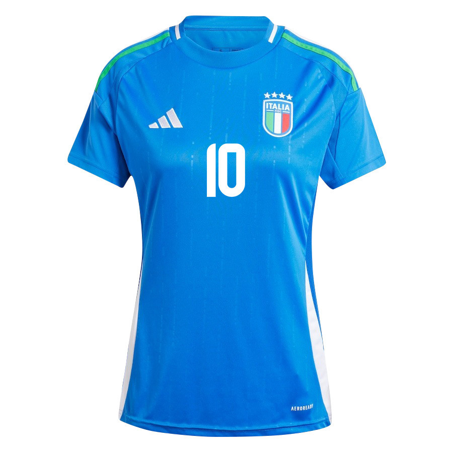 Lorenzo Pellegrini 10 Italy National Team 2024/25 Home Women Jersey - Blue