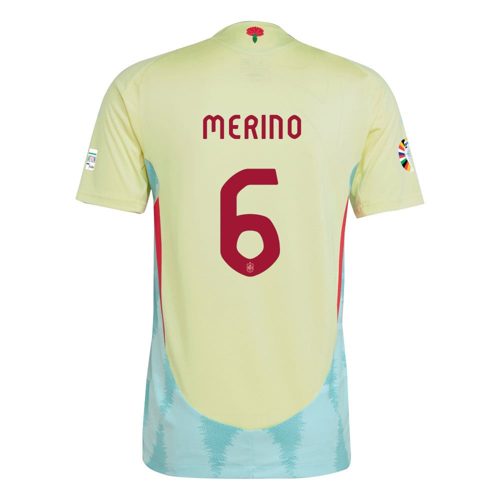 Mikel Merino 6 Spain National Team 2024 Away Men Jersey - Yellow