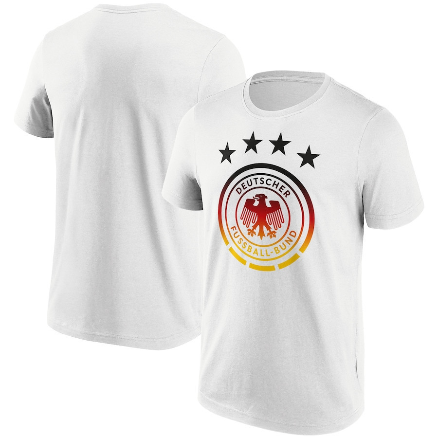 Germany National Team Fade Primary Graphic T-Shirt - White