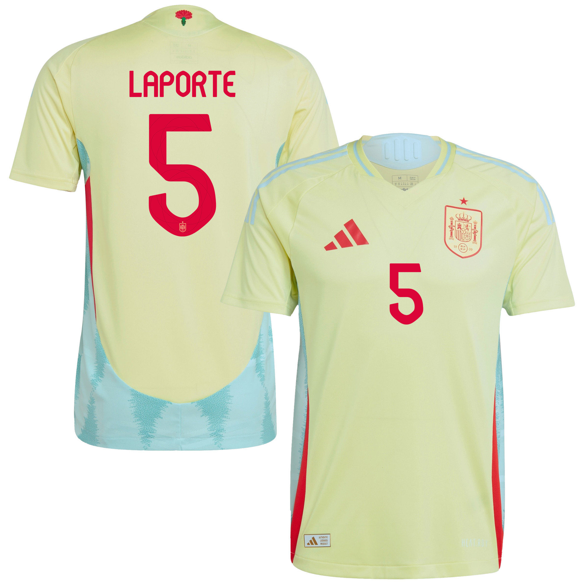 Aymeric Laporte 14 Spain National Team 2024 Away Men Jersey - Yellow