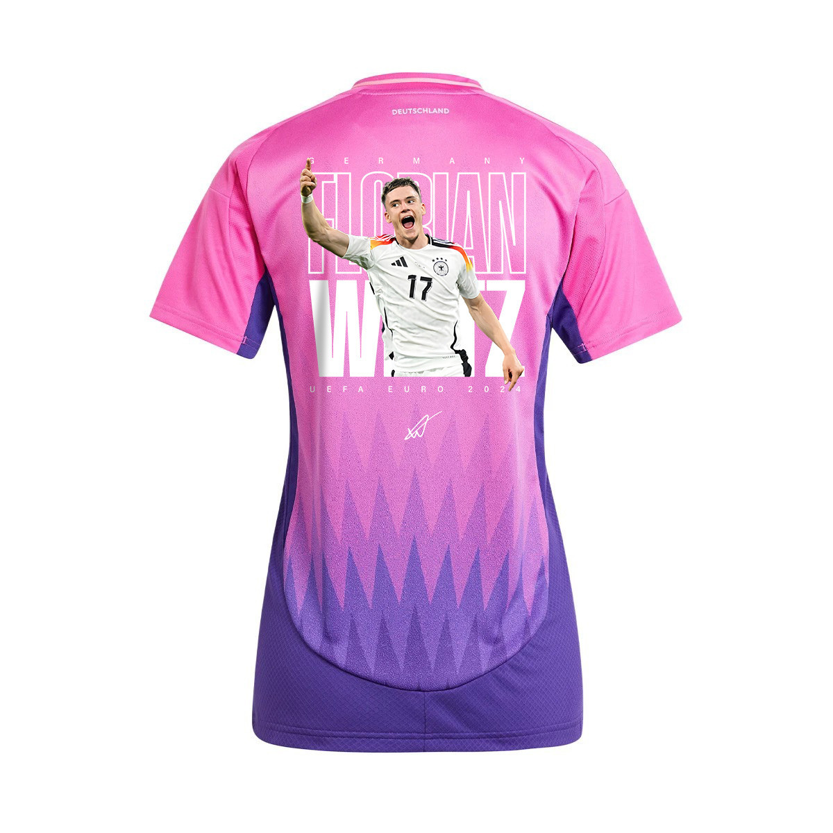 Florian Wirtz 17 Signed Rising Star Germany National Team 2024 Away WOMEN Jersey - Purple
