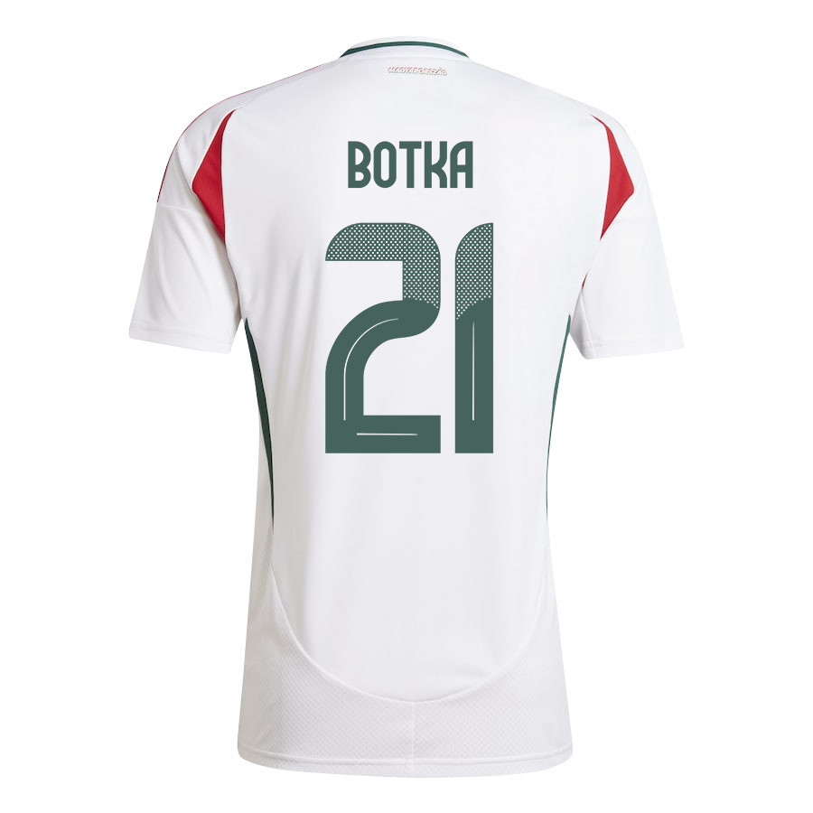 Endre Botka 21 Hungary National Team 2024/25 Away Men Jersey - White