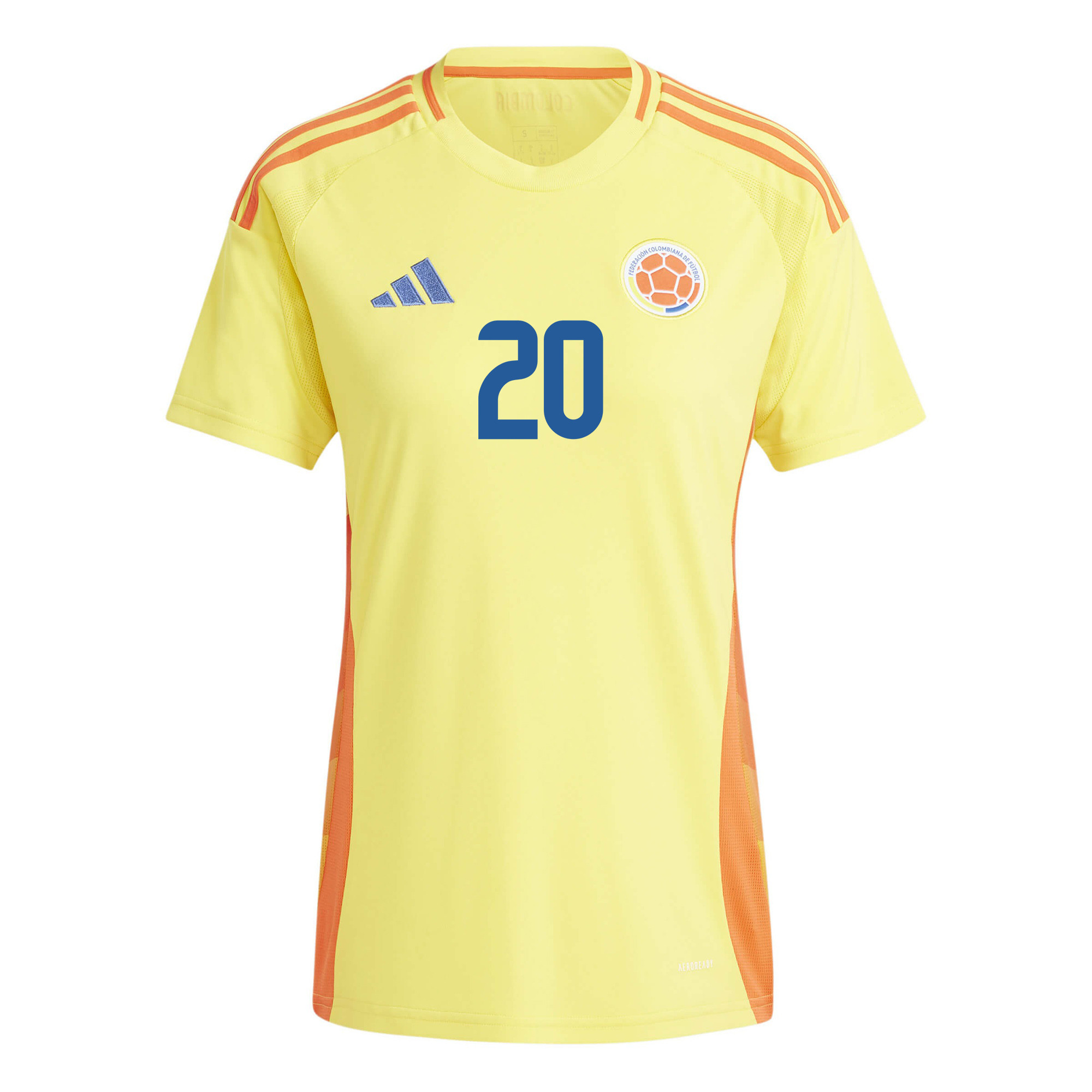 Juan Quintero 20 Colombia National Team 2024/25 Home Women Jersey - Yellow