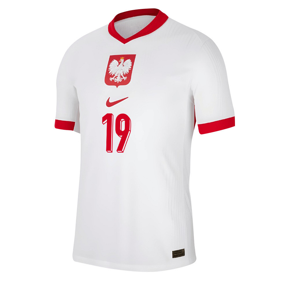 Przemysław Frankowski 19 Poland National Team 2024/25 Home Men Jersey - White