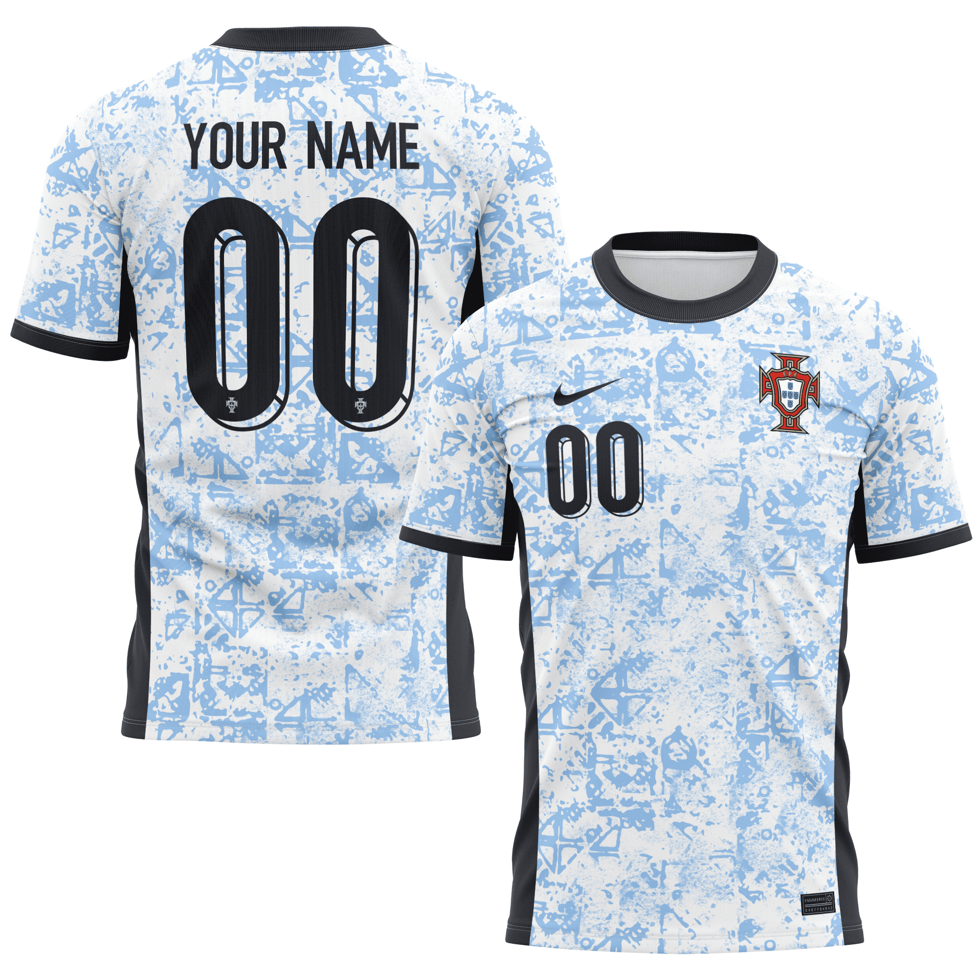 Portugal National Team 2024 Away Kits Custom AOP T-shirt - Cream
