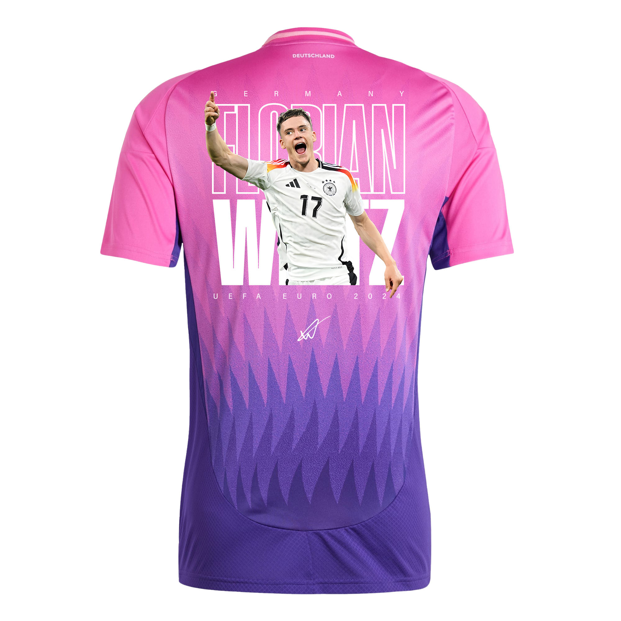 Florian Wirtz 17 Signed Germany National Team 2024 Rising Star Away Men Jersey - Purple
