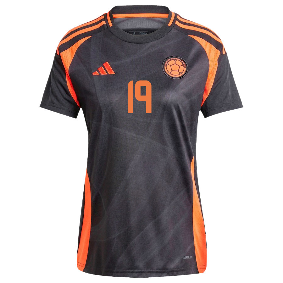 Miguel Borja 19 Colombia National Team 2024/25 Away Women Jersey - Black