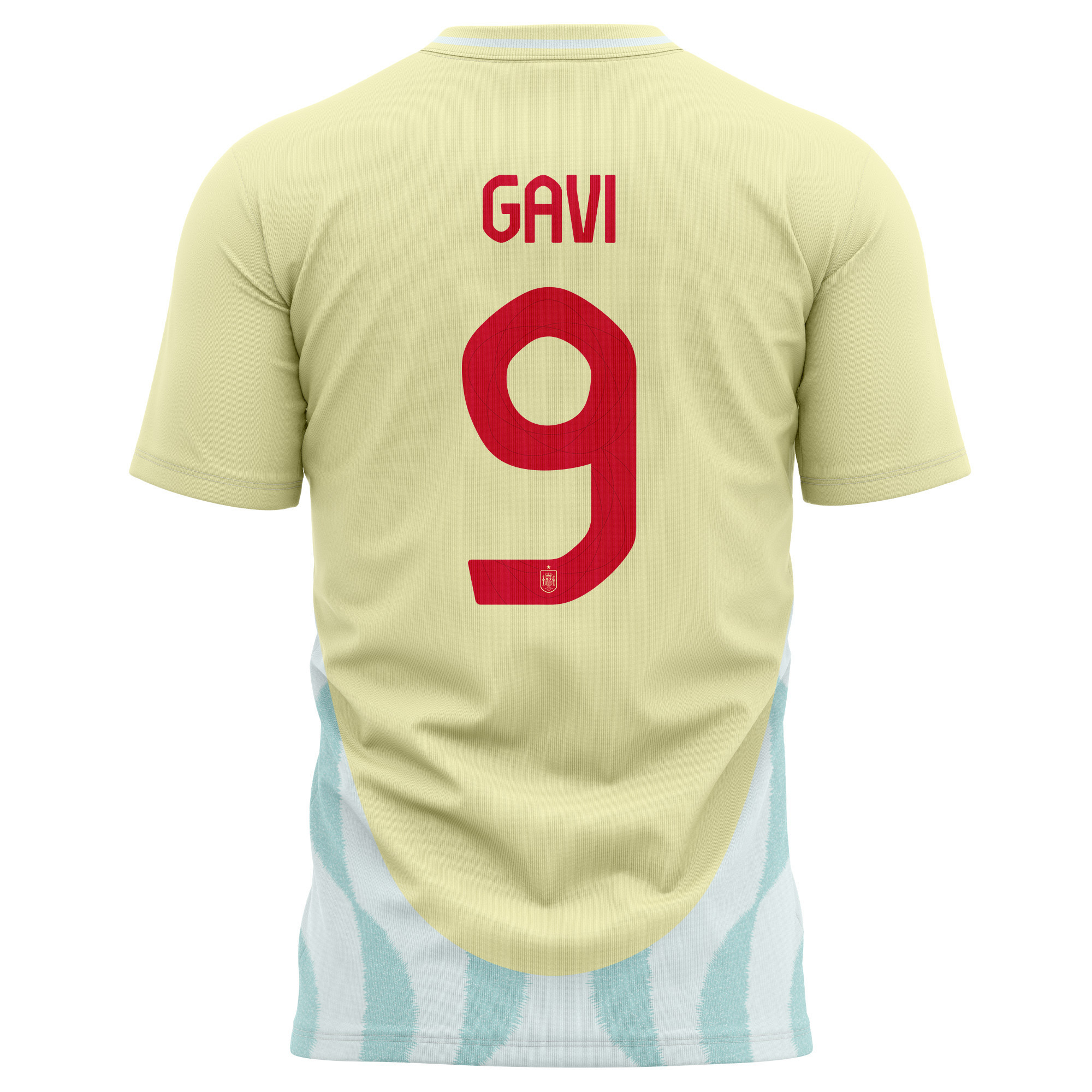 Gavi 9 Spain National Team 2024 Away Kits AOP T-shirt - Yellow