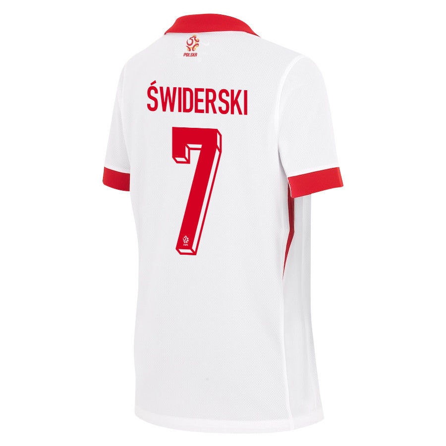 Karol Świderski 7 Poland National Team 2024/25 Home YOUTH Jersey - White