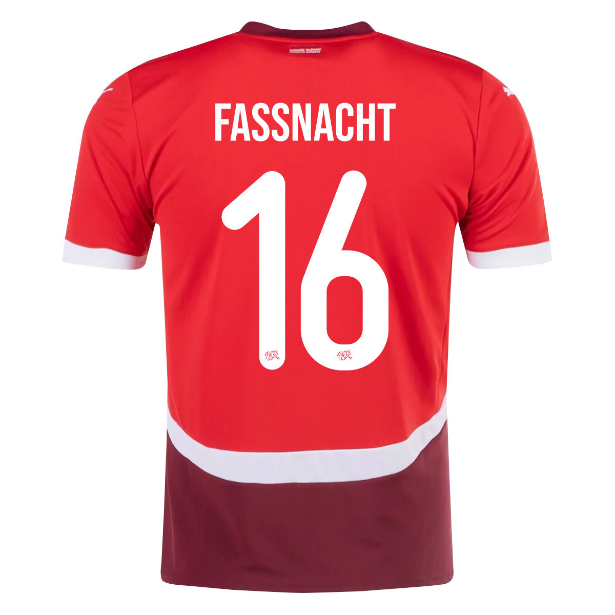 Christian Fassnacht 16 Switzerland National Team 2024/25 Home Men Jersey - Red