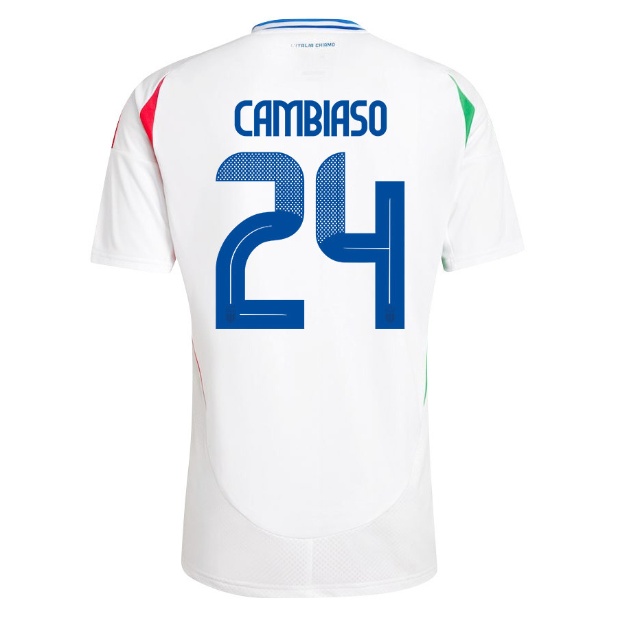 Andrea Cambiaso 24 Italy National Team 2024/25 Away Men Jersey - White