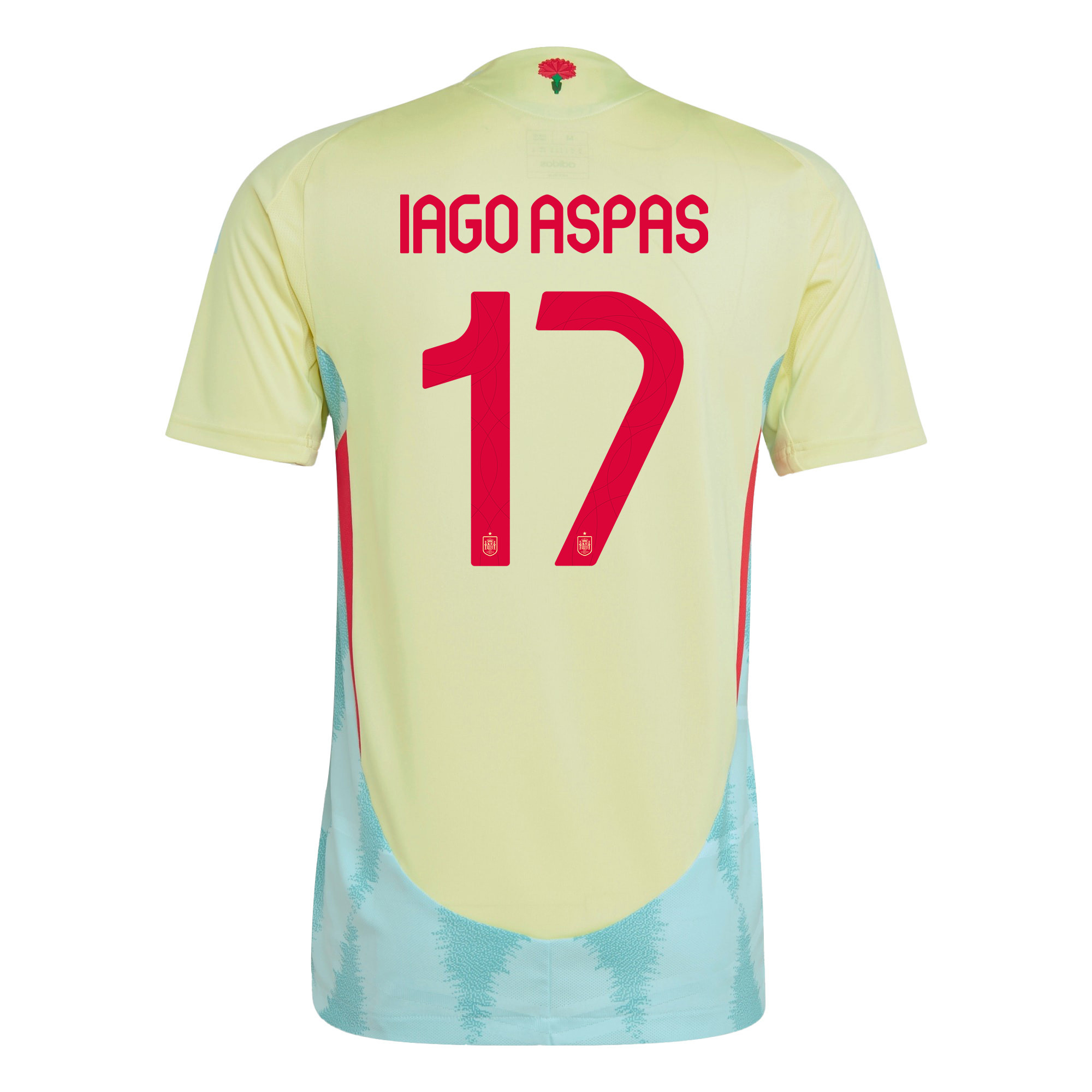 Iago Aspas 17 Spain National Team 2024 Away Men Jersey - Yellow