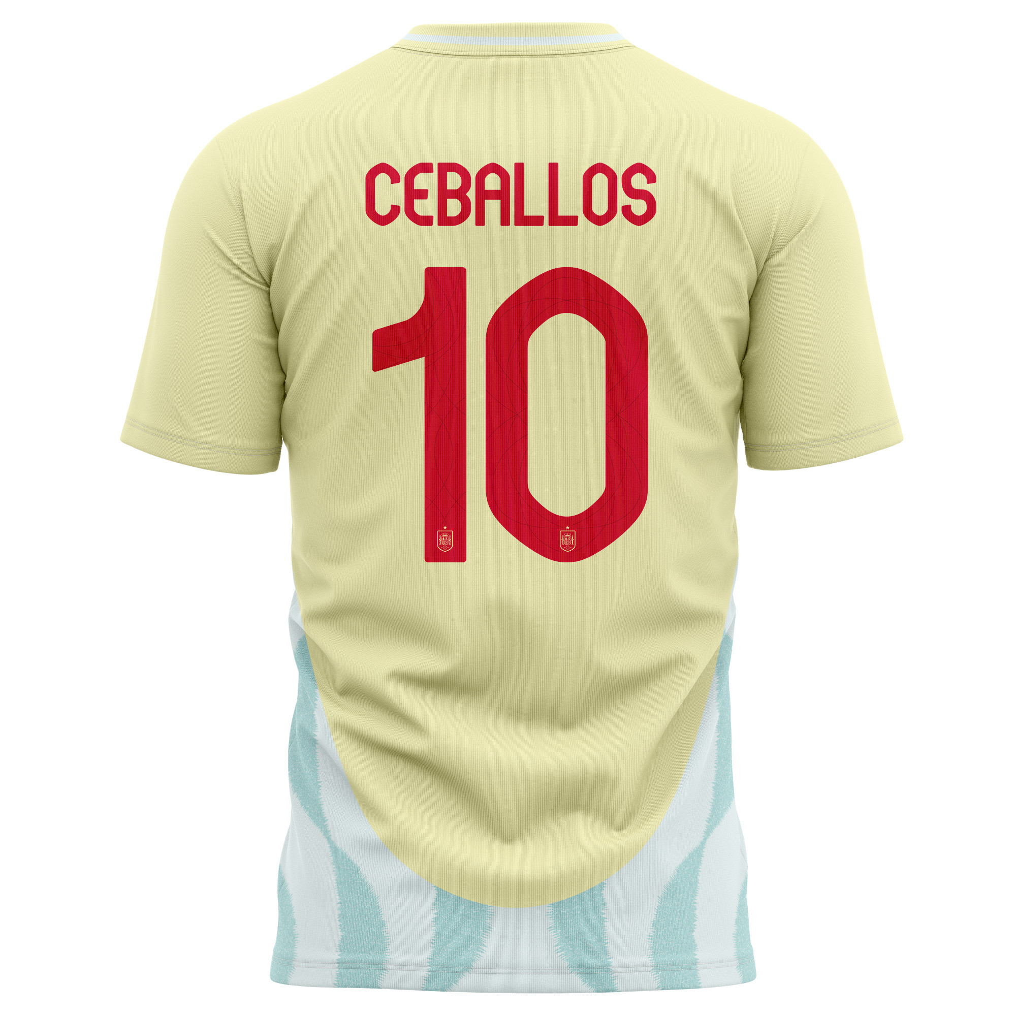 Dani Ceballos 10 Spain National Team 2024 Away Kits AOP T-shirt - Yellow
