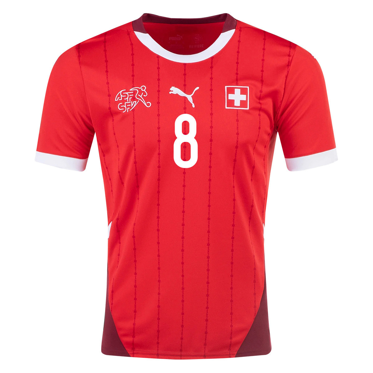 Remo Freuler 8 Switzerland National Team 2024/25 Home Men Jersey - Red