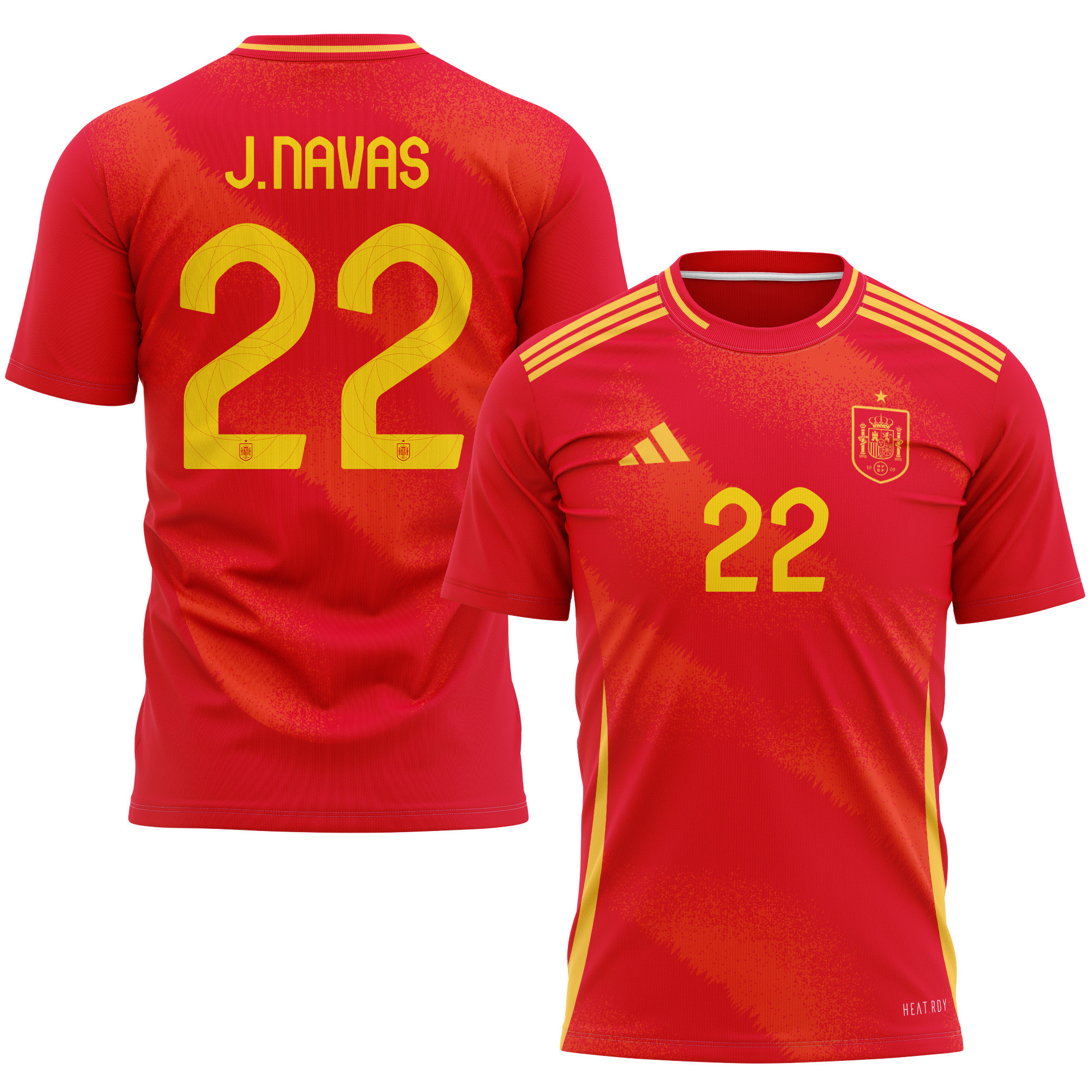 Jesús Navas 22 Spain National Team 2024 Home Kits AOP T-shirt - Red