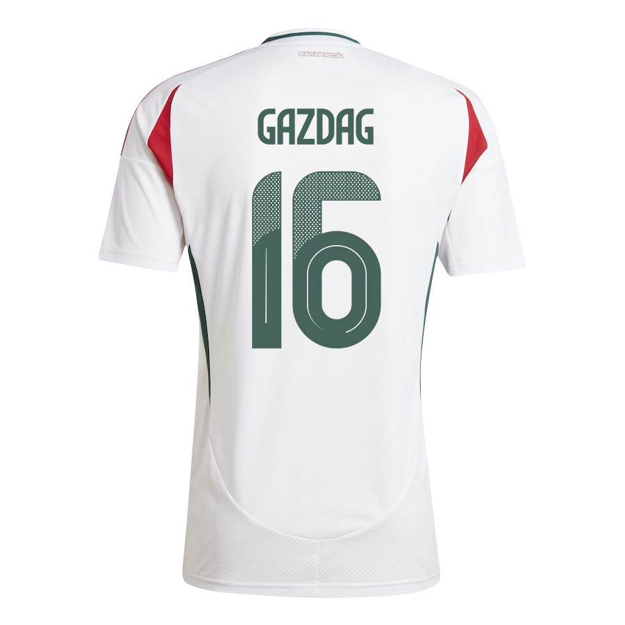 Dániel Gazdag 16 Hungary National Team 2024/25 Away Men Jersey - White