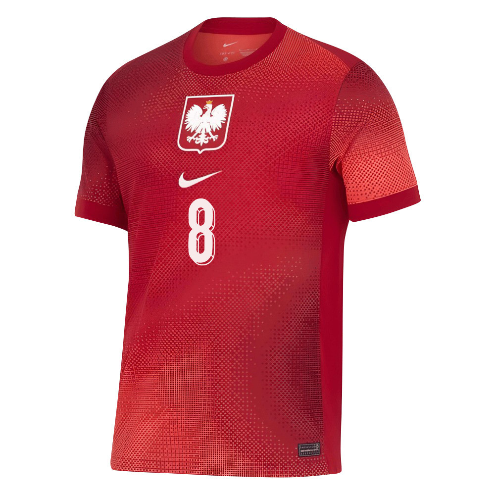 Karol Linetty 8 Poland National Team 2024/25 Away Men Jersey - Red