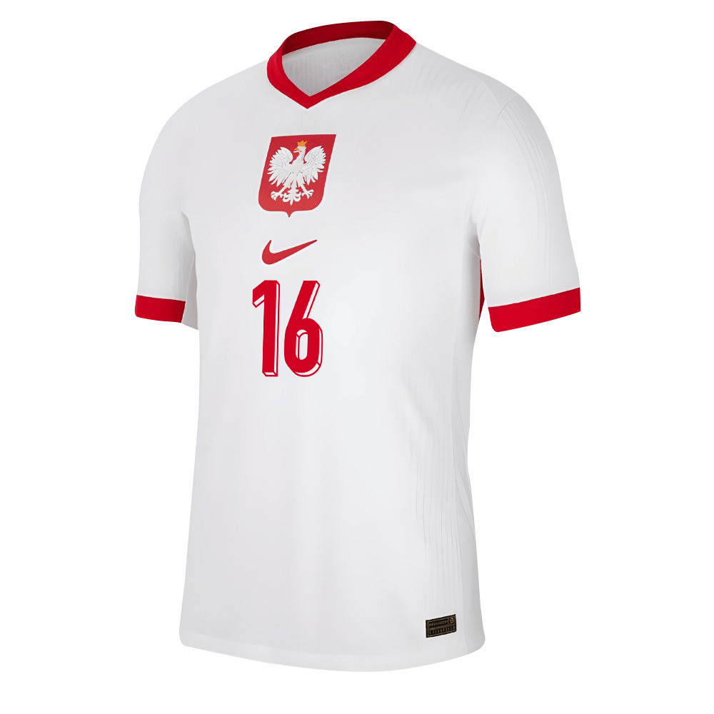 Damian Szymański 16 Poland National Team 2024/25 Home Men Jersey - White