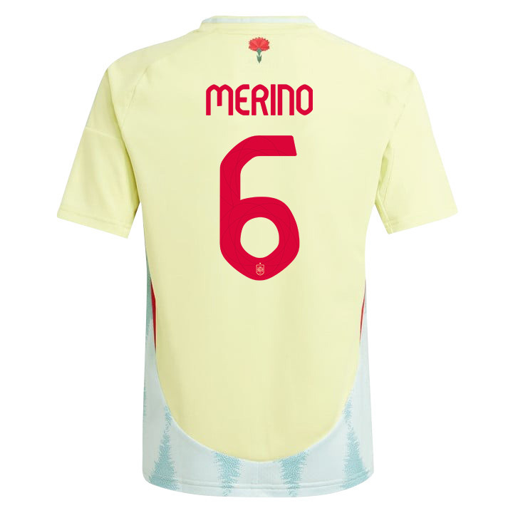 Mikel Merino 6 Spain National Team 2024 Away YOUTH Jersey - Yellow
