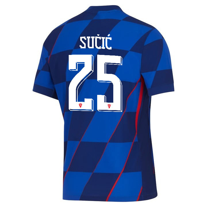 Luka Sučić 25 Croatia National Team 2024 Away Men Jersey - Blue