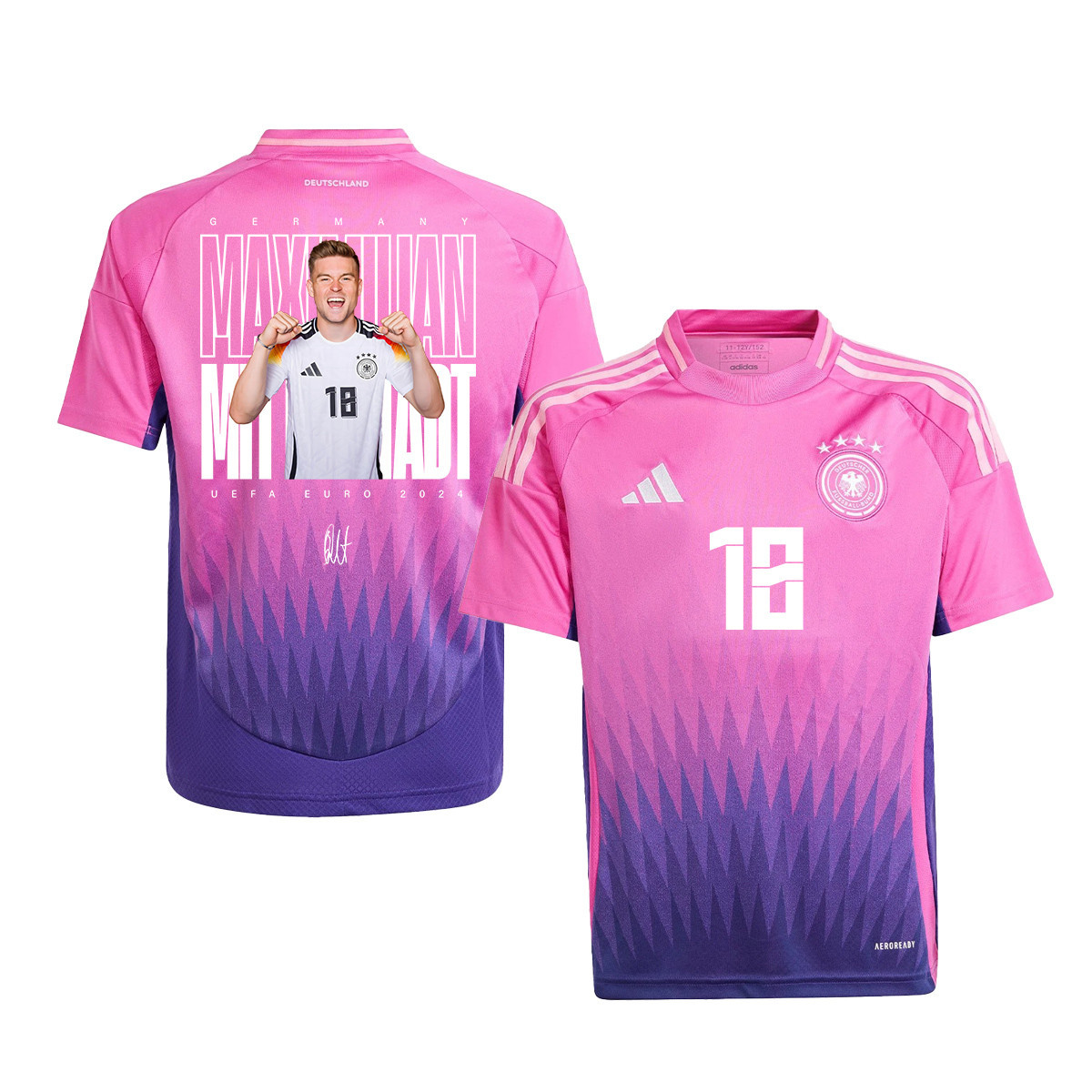 Maximilian Mittelstädt 18 Signed Young Talent Germany National Team 2024 Away YOUTH Jersey - Purple