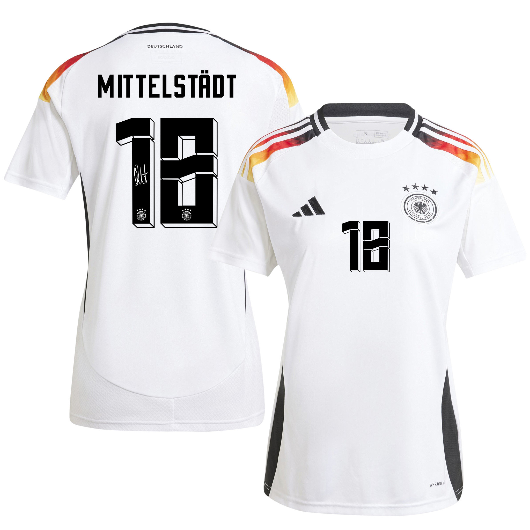 Maximilian Mittelstädt 18 Signed Germany National Team 2024/25 Home Jersey Autographed - Women