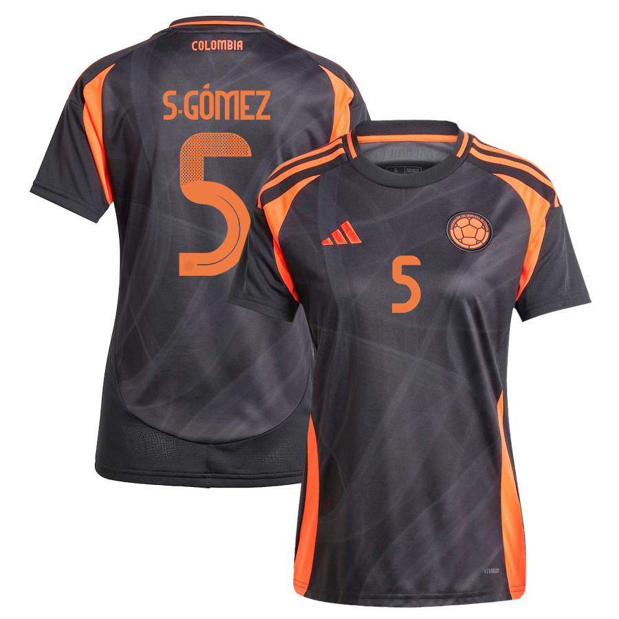 Sebastián Gómez 5 Colombia National Team 2024/25 Away Women Jersey - Black