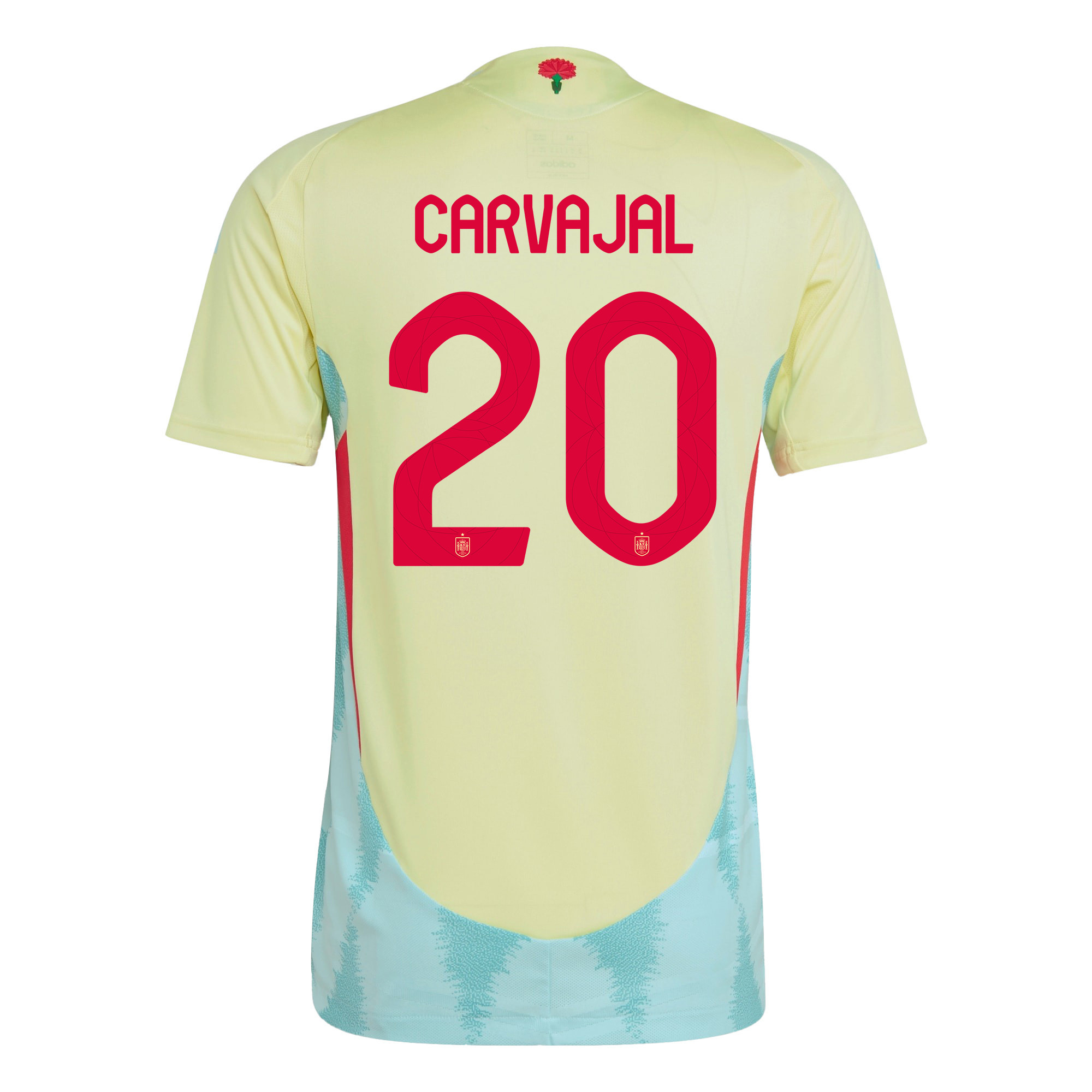 Dani Carvajal 20 Spain National Team 2024 Away Men Jersey - Yellow