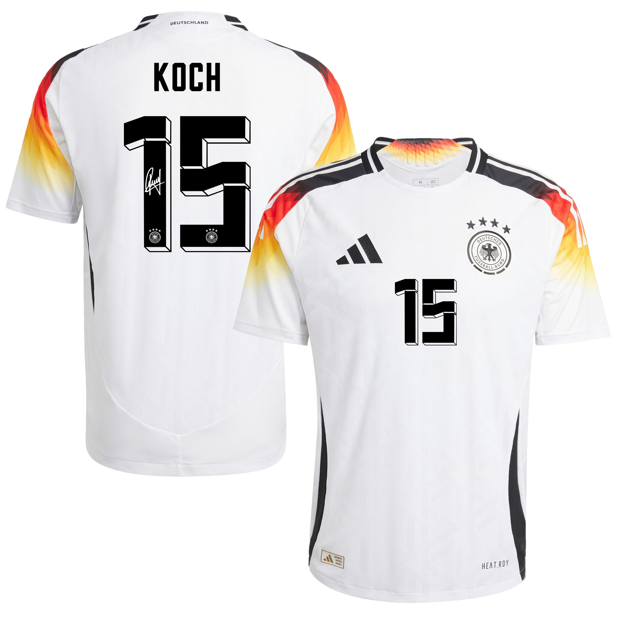 Robin Koch 15 Signed Germany National Team 2024/25 Home Jersey Autographed - Men
