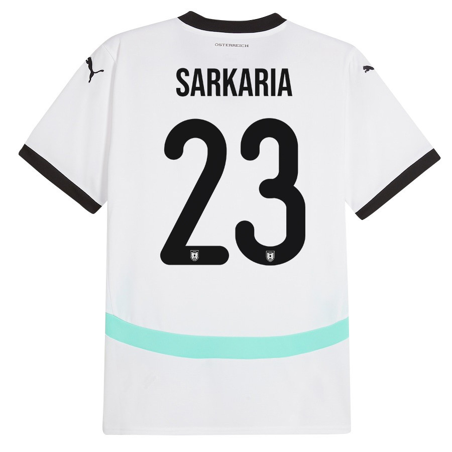 Manprit Sarkaria 23 Austria National Team 2024/25 Away Men Jersey - White