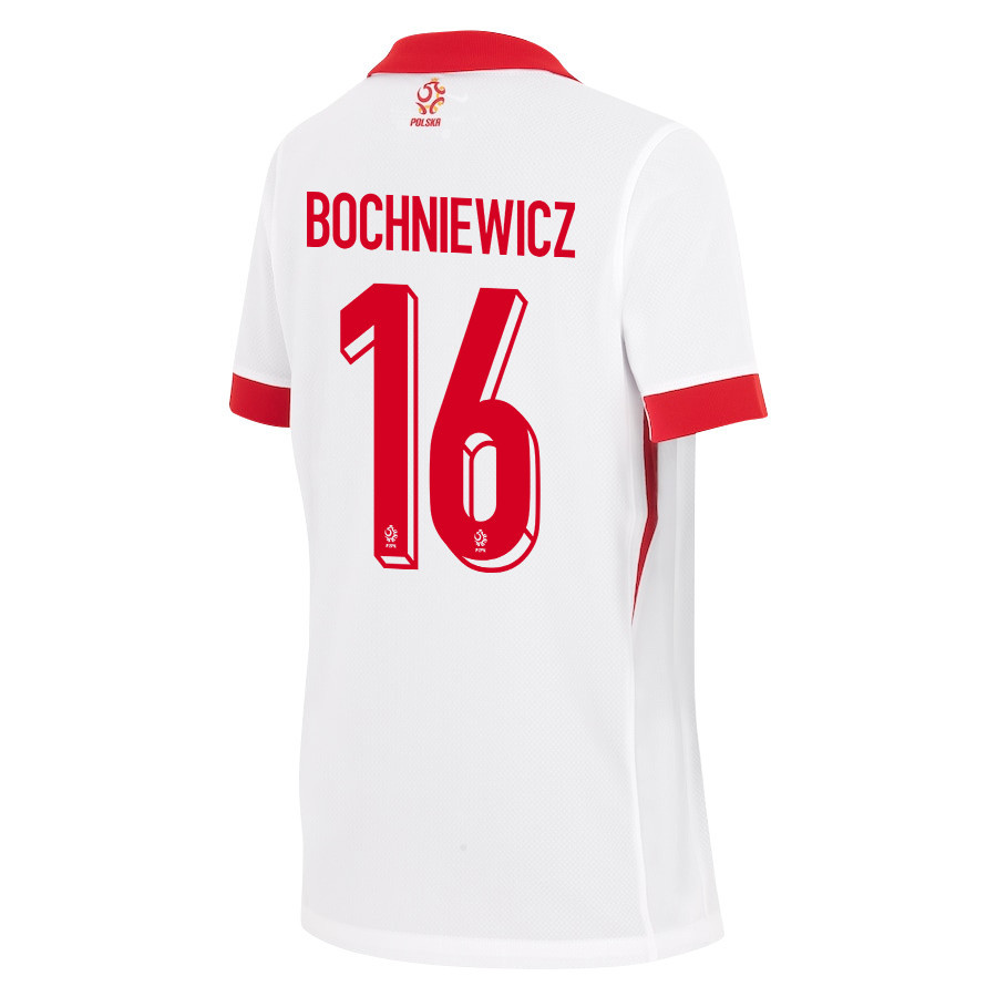 Paweł Bochniewicz 16 Poland National Team 2024/25 Home YOUTH Jersey - White