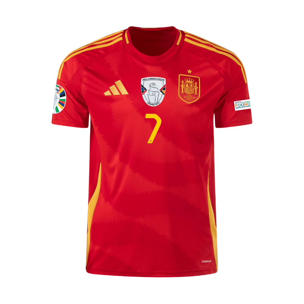 Álvaro Morata 7 Spain National Team 2024 Home Men Jersey - Scarlet