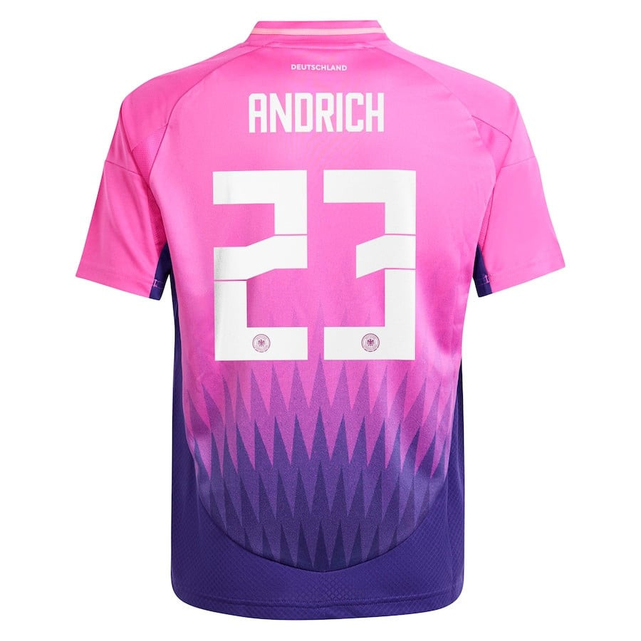 Robert Andrich 23 Germany National Team 2024 Away YOUTH Jersey - Pink