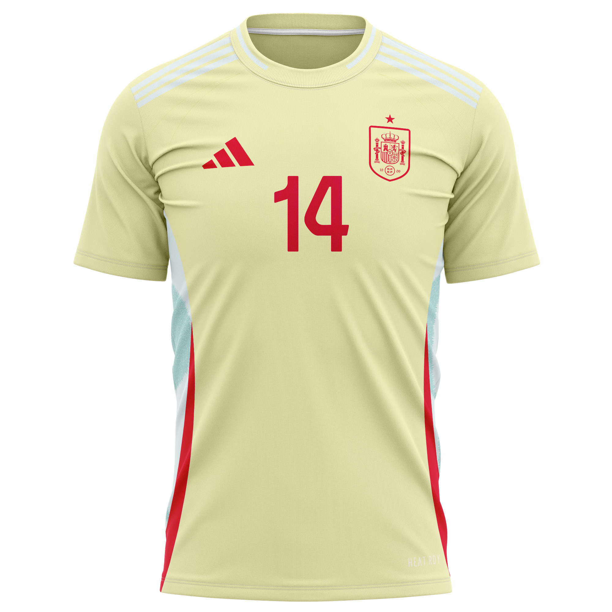 José Gayà 14 Spain National Team 2024 Away Kits AOP T-shirt - Yellow
